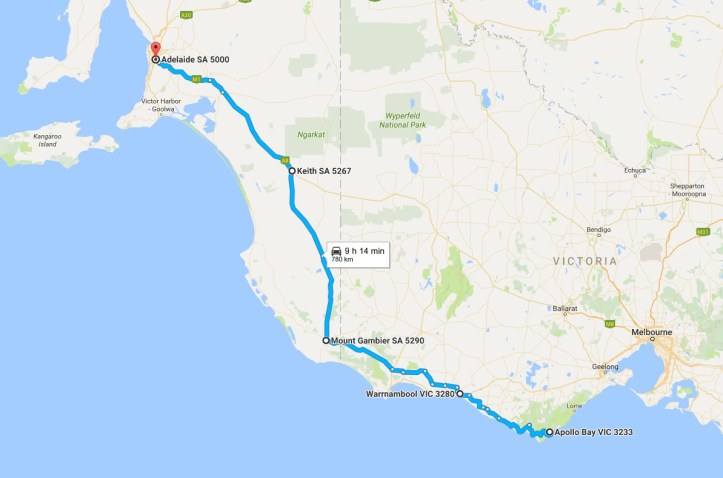 Day 3 - Map - Apollo Bay to Adelaide.jpg