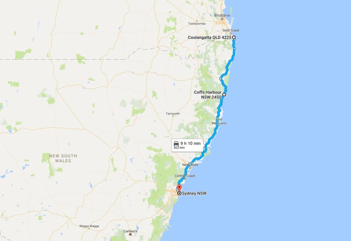 Day 25 - Map - Gold Coast to Sydney.jpg