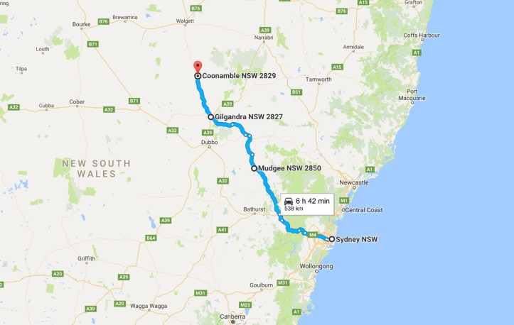 day-1-map-grom-tourer-sydney-to-coonamble