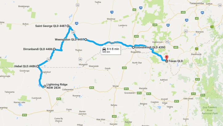 Day 3 - Map - Grom Tourer - Lightning Ridge to Texas.jpg