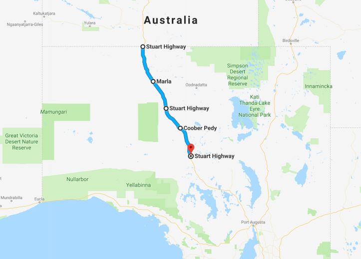 Africa Twin - Outback 2017 - Map - Day 11.JPG